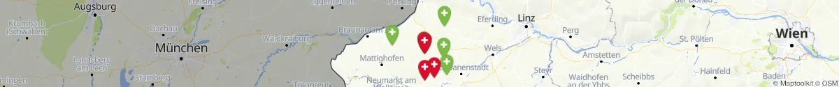 Kartenansicht für Apotheken-Notdienste in der Nähe von Hohenzell (Ried, Oberösterreich)